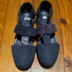 Camper TWINS Women's Navy and Dark Purple Flats